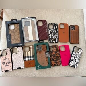 Assorted 15 pro max phone cases  (multiple brands)